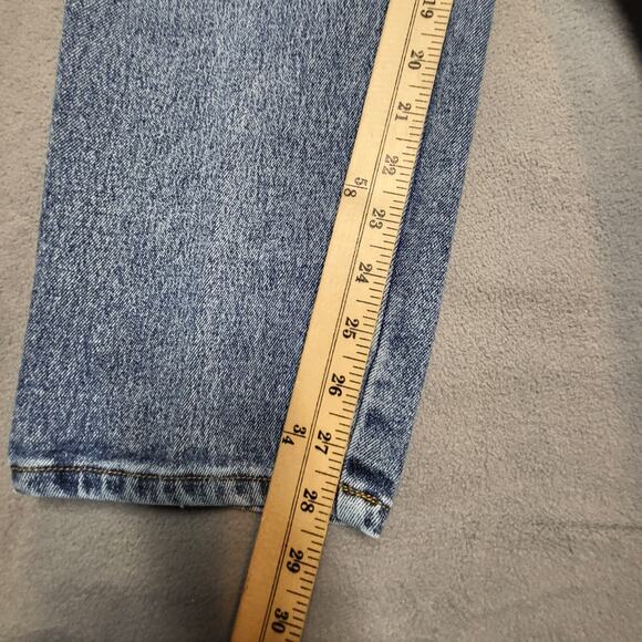 Vintage Jordache Jeans Girls 16 Blue Straight Leg Mom Stretch Distressed Denim - Picture 7 of 12